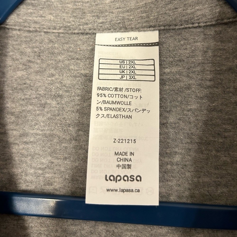 Pajama Set Gray With Black Trim Size 2x NWOT - Picture 2 of 3